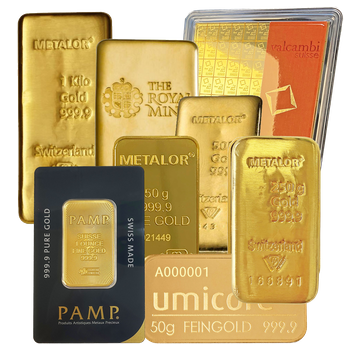 1 Oz – 250g Gold Bars