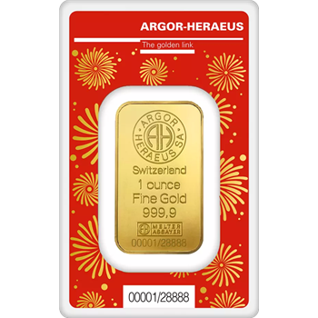 1 Oz Gold Argor-Heraeus Year of Dragon