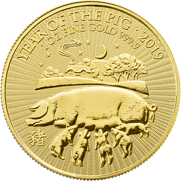 1 Oz Gold Lunar Pig