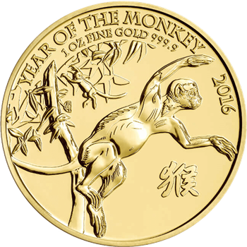 1 Oz Lunar Gold Britannia Year of the Monkey