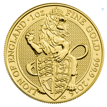 1 Oz Queens Beasts The Lion of England 2016