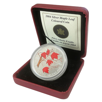 1 Oz Silver Canadian Maple Leaf Coloured Coin