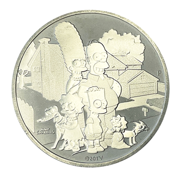 1 Oz Silver The Simpsons Coin 