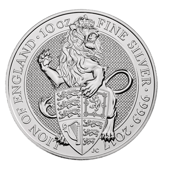 10 Oz Silver Coin Lion of England 