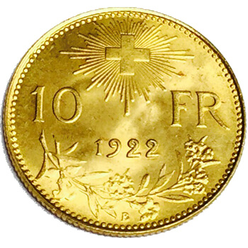 10 Swiss Franc Gold Coin