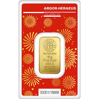 10g Gold Bar Argor-Heraeus Year Of Dragon