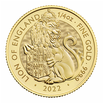 1/4 Oz Gold Lion of England 2022