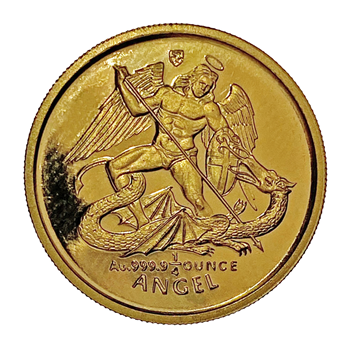 1/4 Oz Piedfort  Isle of Man Angel Gold