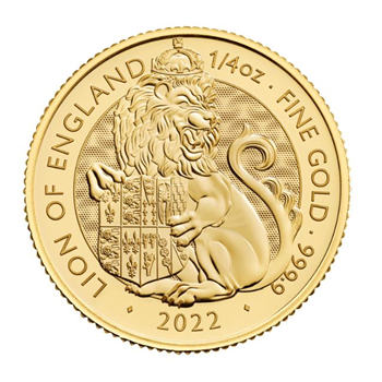 1/4 Oz Royal Tudor Beasts Lion of England 2022