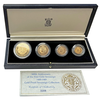 1489 - 1989 500th Anniversary Sovereign 4 Coin Set