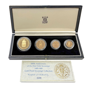 1489 - 1989 500th Anniversary Sovereign 4 Coin Set