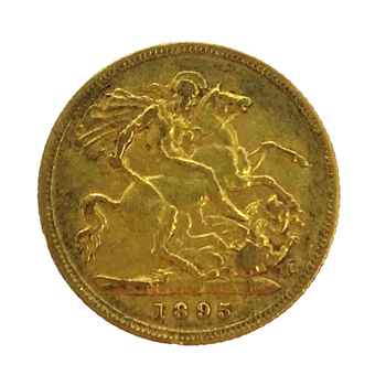 1895 Gold Half Sovereign Victoria Old head