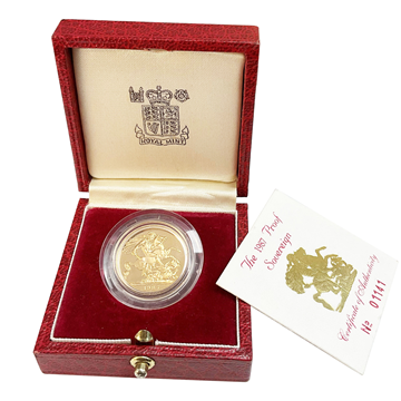 1987 Gold Sovereign Proof Certified Coin