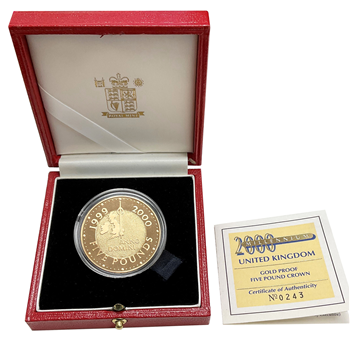 1999 - 2000 Gold Millennium £5 Crown