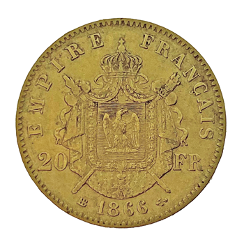 20 French Francs Napoléon III Coat of Arms