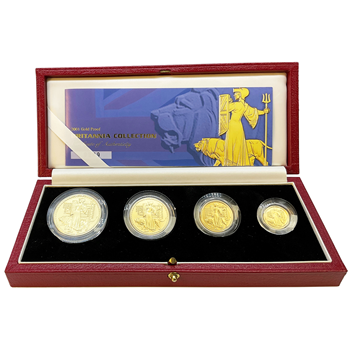 2001 Britannia 4 Gold Proof Box Set