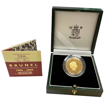 2006 Gold Double Sovereign Proof Brunel Engineer