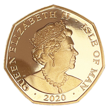 2020 Isle of Man Peter Pan Gold Proof 50p Coin