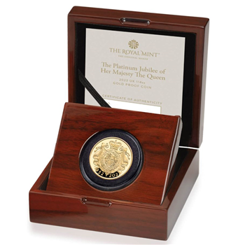 2022 Gold Proof 1/4 Oz Platinum Jubilee Coin 