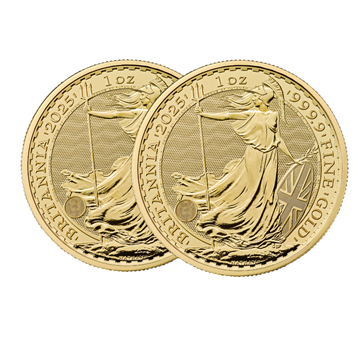 2025 Gold Britannia 1 Oz - 2 Coin Bundle