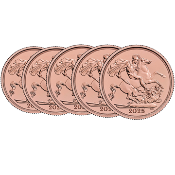 2025 Last The Rose Gold Sovereign - 5 Coins