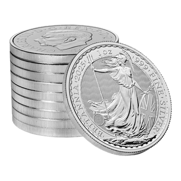 2025 Silver Britannia 1 Oz - 25 Coins