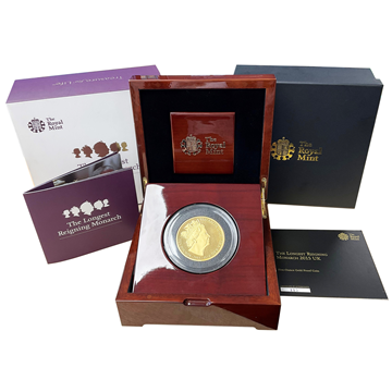 5 Oz Gold Proof Coin - Longest Reigning Monarch