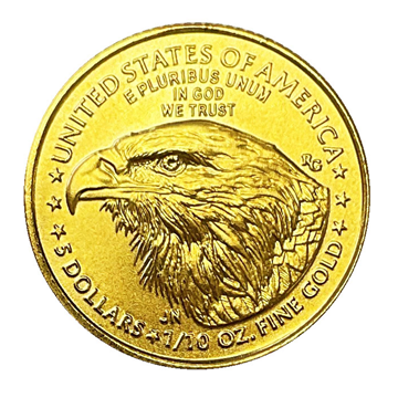 American 2023 1/10 Oz $5 Gold Eagle USA