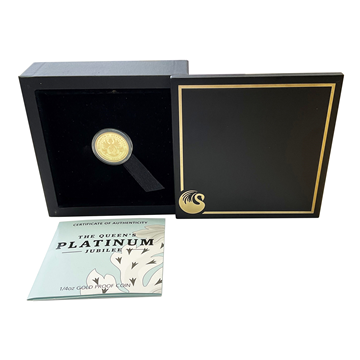 1/4 Oz Gold Queens Platinum Jubilee Coin 