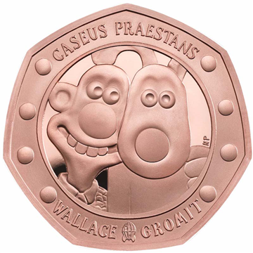 Wallace and Gromit 2019 Proof Gold Coin 