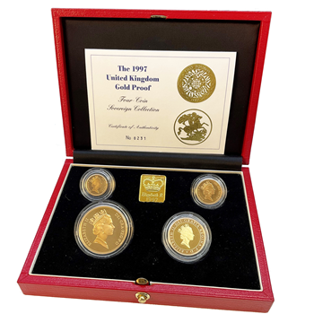 Proof 1997 Gold Sovereign 4 Box Set