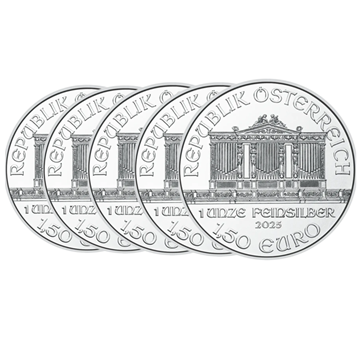 2025 Silver Philharmonic 1 Oz - 5 Coin Deak