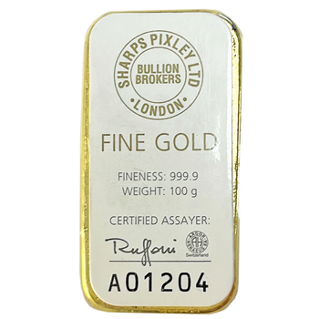 Cast 100g Gold Bar Sharps Pixley