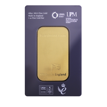 Certified 1 Oz Gold Bar Baird London