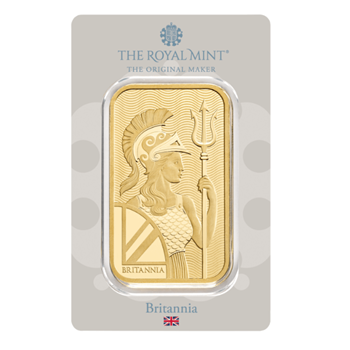 Certified 100g Gold Bar Royal Mint Britannia Bar