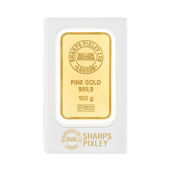 Certified 100g Gold Bar Sharps Pixley