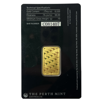 Certified 10g Gold Bar Perth Mint