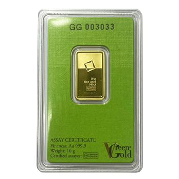 Certified 10g Gold Bar Valcambi Suisse 