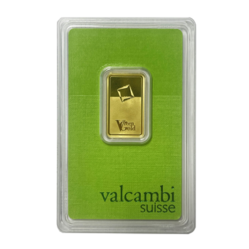 Certified 10g Gold Bar Valcambi Suisse 