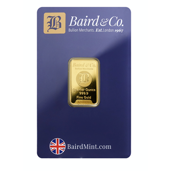 Certified 1/4 Oz Gold Bar Baird