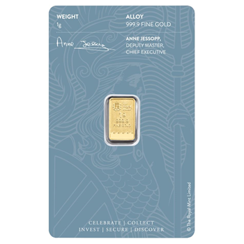 Certified 1g Gold Britannia Bar