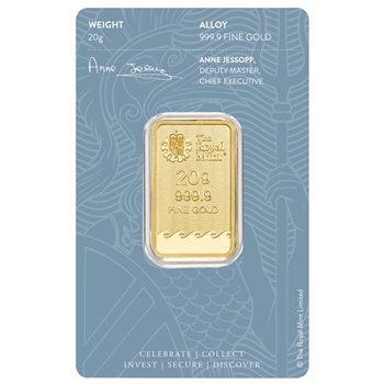 Certified 20g Gold Bar Royal Mint Britannia Bar