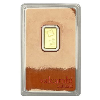 Certified 2.5g Gold Bar Valcambi