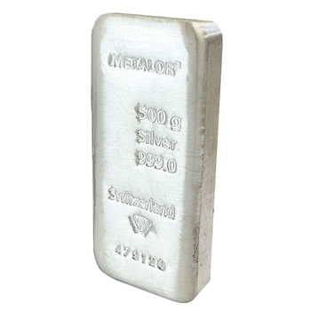 Certified 500g Silver Bar Metalor