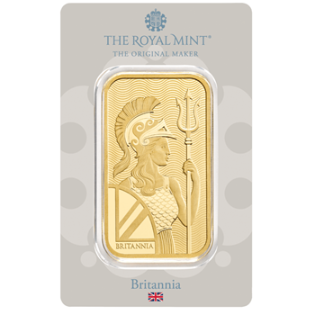 Certified 50g Gold Bar Royal Mint Britannia