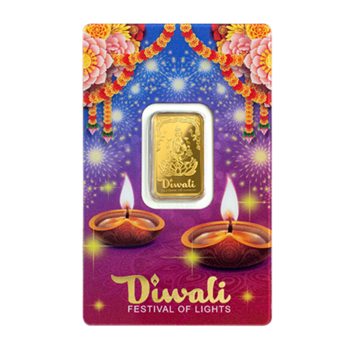 Certified 5g Gold Bar Diwali Festival of Lights