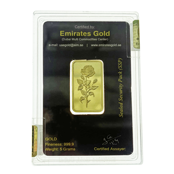 Certified 5g Gold Bar Emirates Gold