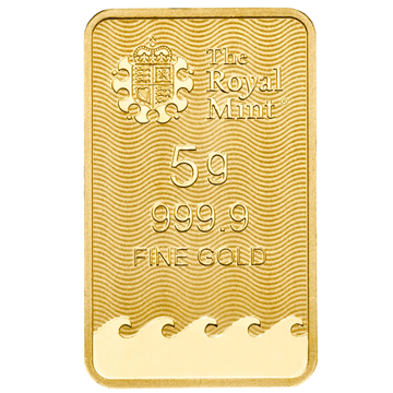 Certified 5g Gold Bar Royal Mint Britannia Bar