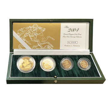 Proof 2004 Gold Sovereign 4 Box Set