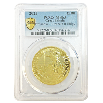 Graded PCGS MS63 2023 1oz Gold Britannia 